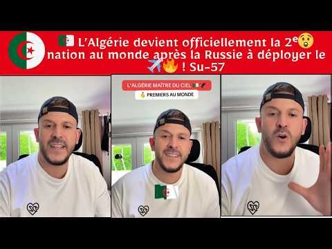 😲🇩🇿 L’Algérie devient officiellement la 2ᵉ nation au monde après la Russie à déployer le Su-57 ! 🔥✈️