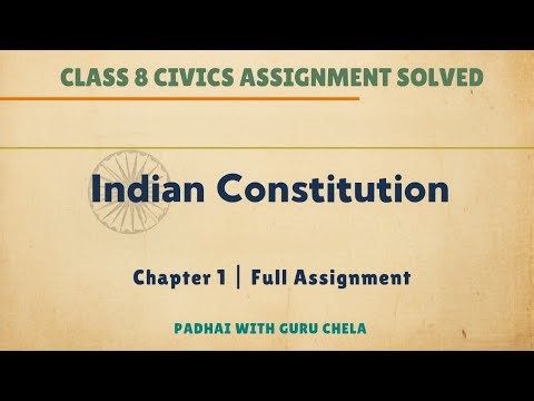 Class 8 Civics Assignment Solved ✅ | Indian Constitution & Need for Laws | DRP Public School Palwal