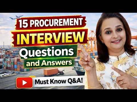 15 Procurement Interview Questions & Answers - ✅ Job Interview Prep