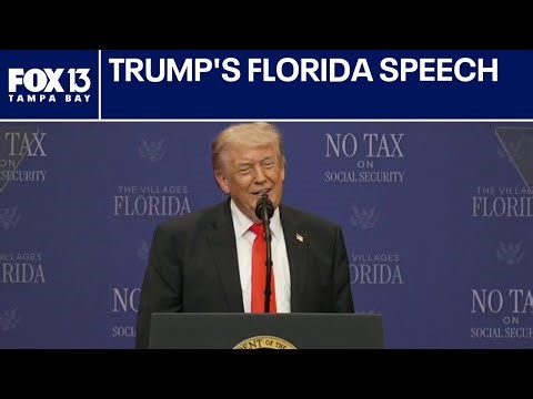 President Trump covers Iran, gas prices, and Social Security in Florida visit