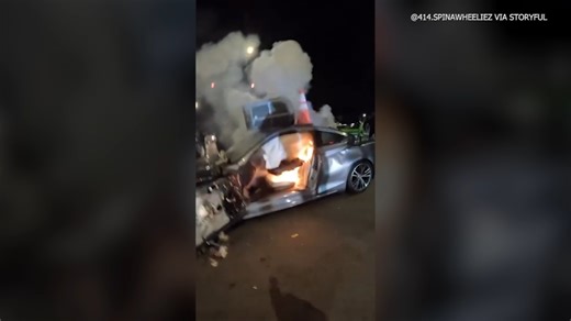 Video shows car explosion amid alleged takeover on Chicago's South Side