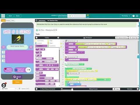 Computer Science Principles Unit 6: Lesson 3 - Path A - Birds of A Feather