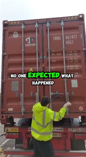 He was too excited to open his truck...