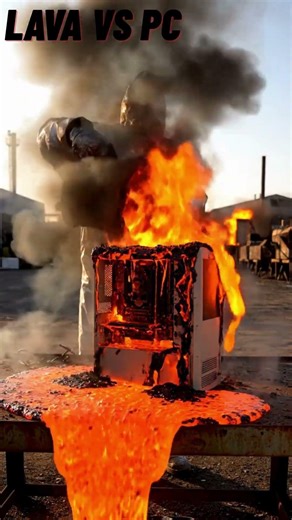 Lava vs Gaming PC: Can it Survive 1500°C? 💻🔥