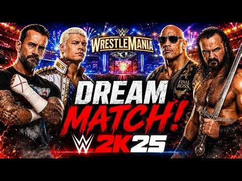 CM PUNK & CODY RHODES TEAM UP?! vs The Rock & Drew McIntyre | WWE 2K25 Dream Match