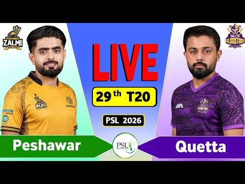 PSL Live, Peshawar Zalmi vs Quetta Gladiators 29th T20 Match Live | PZ vs QG Live Score & Commentary