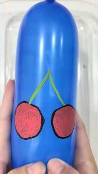 Popping Fruit Balloons For The Most Relaxing Slime Mixing Ever! 🍒✨ #Shorts