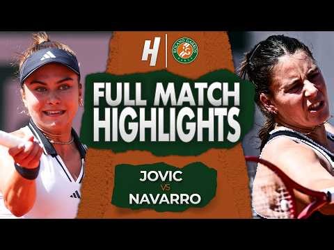Iva Jovic vs Emma Navarro - FULL Match Highlights | Roland Garros 2026