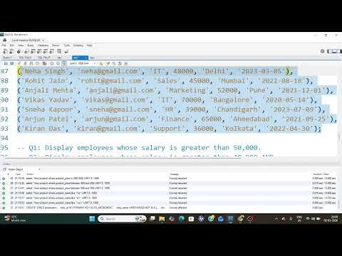MySQL Tutorial for Beginners (Hindi) | Ep 3 | BETWEEN Operator in SQL | 5 Solved Questions