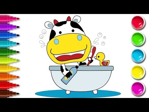 How To Draw A Bathtub 🛁 | Coloring and Painting for Kids & Toddlers | How to Draw and Coloring