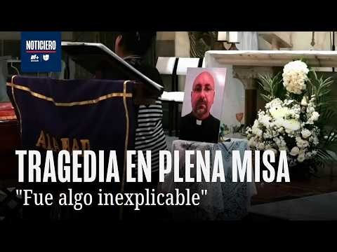 Feligreses despiden al párroco Patricio Sánchez tras trágico accidente en misa