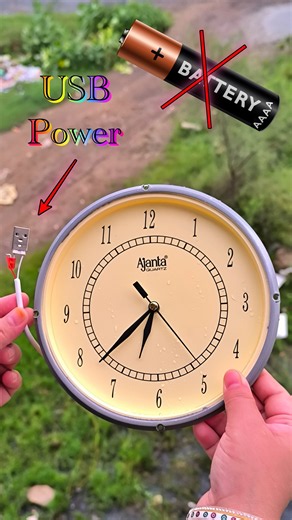 Secret Power Trick! Run a Wall Clock Without Any Cell 🔥 🤫⚡ #innovation #diy #shorts
