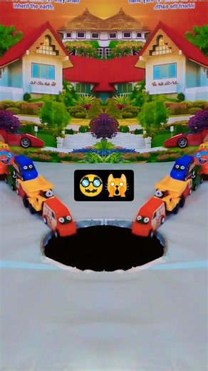 💥Big animal car pushing green blue red and orange car #jcb #jcbtoy #jcbjcb #jcbvideo #viral #shorts