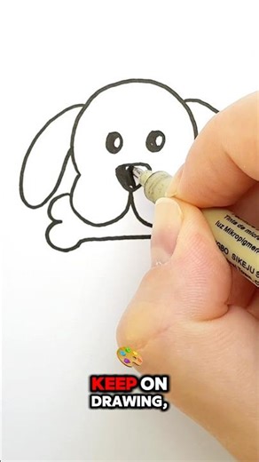 This cute puppy drawing will blow your mind #kids #art #shorts