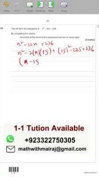 AQA GCSE Maths Higher | Sequence Questions Solved #Shorts