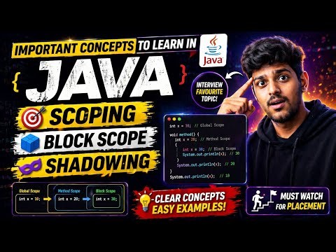 Scoping vs Block Scope vs Shadowing Techniques in Java Full Concept Explained in Tamil