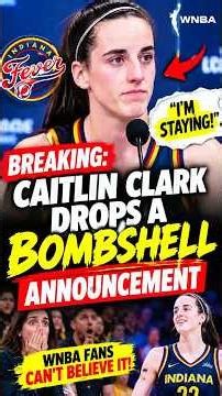 Caitlin Clark’s Huge Announcement Changes Everything for Indiana! #WNBA #CaitlinClark