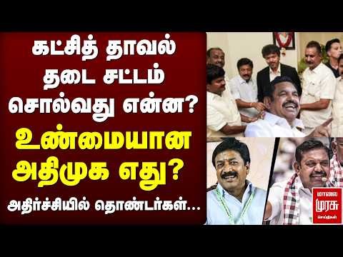 கட்சித் தாவல் தடை சட்டம் சொல்வது என்ன? உண்மையான ADMK எது? | EPS | CV Shanmugam | CM Vijay | TVK
