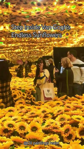 Van Gogh live exhibition! sunflowers exhibition #flowers #followme #aesthetic #coloredphoto #art