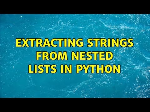 Extracting strings from nested lists in Python