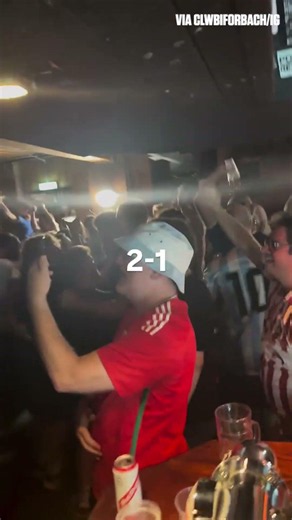These Welsh fans after Argentina scored the winner vs. England 👀