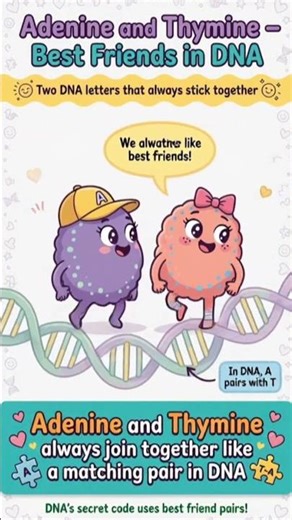 How ADENINE Finds Its Perfect Match Every Single Time🧬 #DNA #VisualBiology
