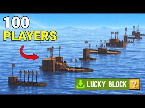 100 Rust Players Build Their Own Boats - Random Items