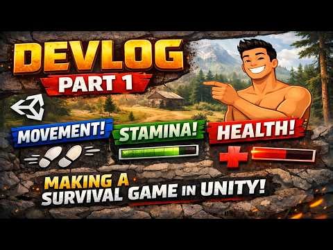 I Made a Survival Game in Unity - Devlog 1 (Movement, Stamina, Health)