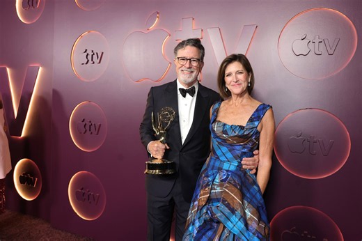 Stephen Colbert sweetly thanks his wife during emotional Emmy acceptance speech
