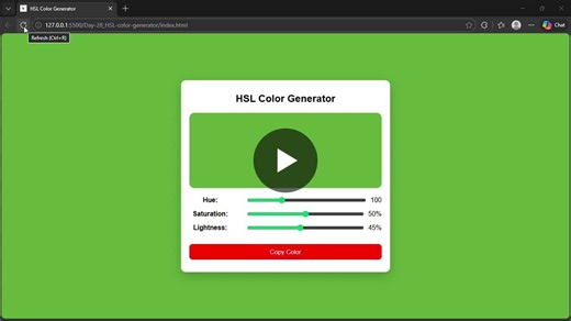 HSL Color Generator with JavaScript and CSS3 | Vishal Prajapati posted on the topic | LinkedIn