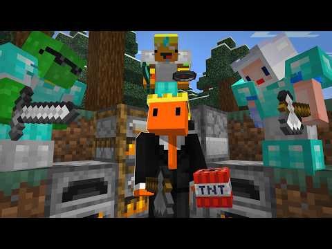 Minecraft Speedrunner VS 3 Hunters (Manhunt)