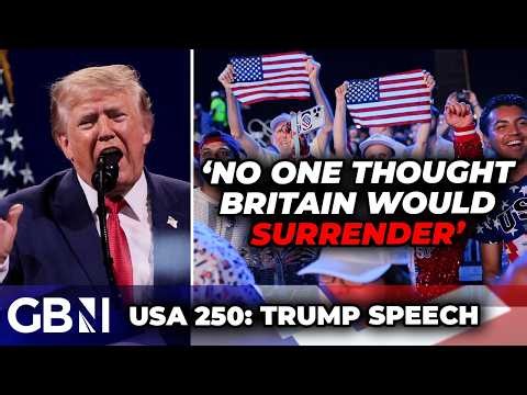 'NO ONE thought Britain would SURRENDER!' WATCH: Donald Trump SLAMS 'communism' in 4th July speech