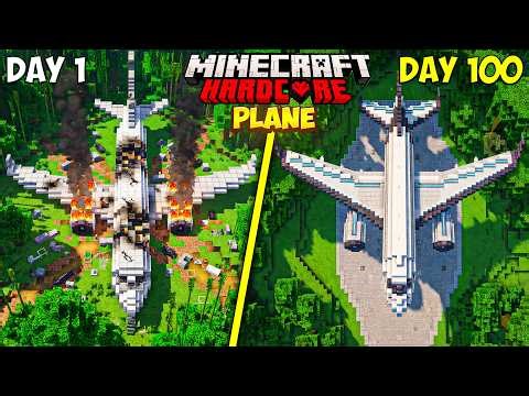 I Survived 100 Days in Plane Crash in Minecraft!