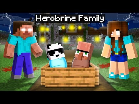 I Got Adopted By HEROBRINE FAMILY In Minecraft!