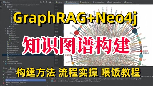 1小时带你从零构建知识图谱！基于【GraphRAG+Neo4j】打造知识图谱的本地RAG知识库！AI大佬带你轻松实现知识图谱医药问答系统实战！-AI/知识图谱