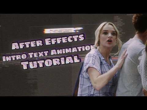 After Effects Intro Text Animation Tutorial