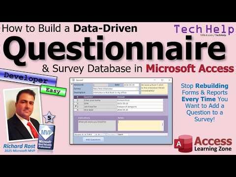 How to Build a Data-Driven Questionnaire & Survey Database in Microsoft Access