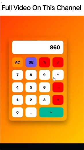 Building professional Calculator Using HTML, CSS And JavaScript #developer #development #codelife