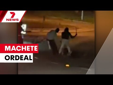 Good Samaritans step in to end vicious machete attack on busy street in Pakenham | 7NEWS