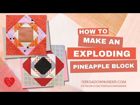 Simple pineapple (aka Exploding pineapple) quilt block tutorial