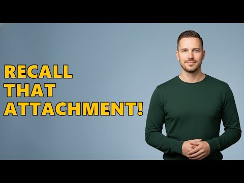 Can You Remove An Attachment From A Sent Email In Outlook?