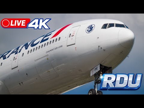 🔴LIVE 4K PLANE SPOTTING FROM: RDU RALEIGH DURHAM INT (4/29/26)🔴
