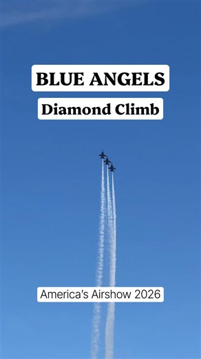 Blue Angels Diamond Formation | 3 Jets Climbing in Perfect Sync