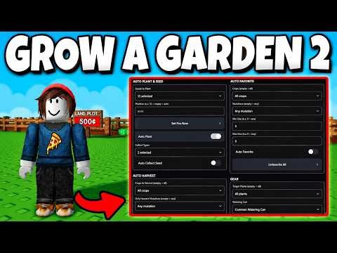 🌱Grow a Garden 2 Script Pastebin 2026 | Auto Farm, Pet Finder, Mega Collect, Predict, Steal (No Key)
