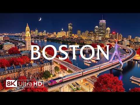 Boston in Autumn 8K 🍂 Harvard, Charles River & Timeless New England Beauty