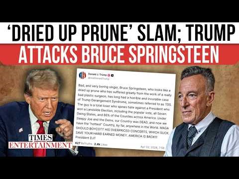 Trump SLAMS Bruce Springsteen After Concert Attack Sparks Explosive Feud | WATCH