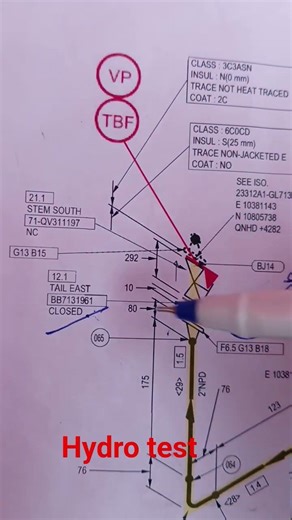 Piping Isometric HYDRO TEST Not Completed How to Identify Spectecal Blind Open Or Closed Position