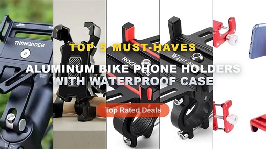 Why Everyone Is Buying Aluminum Bike Phone Holders With Waterproof Case - Metal Riding MTB Motorcycle Bicycle Phone Hold...