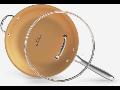 COOKSMARK Copper Pan with Lid Review - Pros & Cons - COOKSMARK frying pan