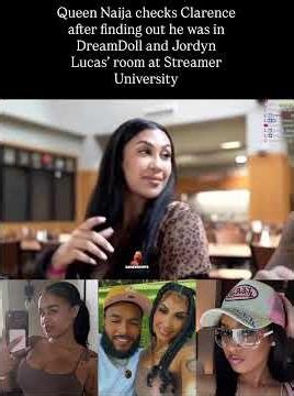 Queen Naija checks Clarence after finding him in DreamDoll and Jordyn Lucas’ room at Streamer Univ.